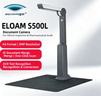 Scanner de documents portable Eloam S500L 5MP haute vitesse A4, caméra OCR USB, présentateur visuel pliable pour le bureau et l'éducation