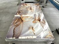 Panneau mural en PVC brillant à haute brillance avec impression florale 3D pour la décoration intérieure