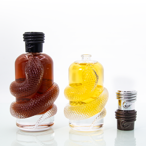 The Latest Snake Shaped Design Unique Empty Perfume Glass Bottle100ml 150ml Large Capacity Perfume <b>Bottle</b> with Snake Shaped Lid - Product Image 2