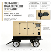 Générateur diesel mobile de qualité écologique avec unité AVR pour usage domestique et location