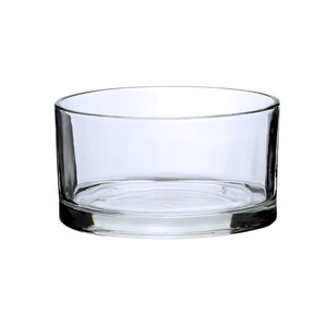 Bol à bougie flottante cylindrique en <span class=keywords><strong>verre</strong></span> <span class=keywords><strong>transparent</strong></span> de 15 cm, non artisanal, large et peu profond, pour bougies chauffe-plat, pétales de rose, décoration intérieure - Product Image 2
