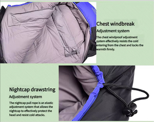 Saco de dormir de plumón para acampar al aire libre, cálido, para adultos, de invierno, grueso, estilo sobre. - Product Image 6