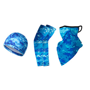Cycling Sun Protection Set With Scarf Arm Sleeves And Cap Anti Uv Breathable Quick Dry For Outdoor Sports Unisex Adult - Product Image 3