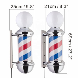 73CM/ 28.7 "Rotation Étanche À L'eau 2 Lumière Barber Pole Spinning Stripes Salon <span class=keywords><strong>De</strong></span> Coiffure Signe Ouvert - Product Image 4