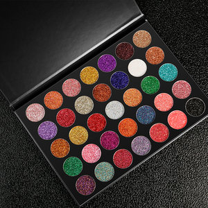 Palette d'ombres à paupières scintillantes pressées à label privé, 35 couleurs, vente chaude de Noël 2021 - Product Image 5