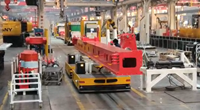 Chariot de transport AGV de 10 tonnes pour logistique portuaire, véhicule à guidage automatique, robot à navigation magnétique, chariot de transfert OEM