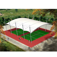Abri de sport extérieur en PVDF résistant aux intempéries pour terrains de tennis, padel et volleyball, marque JIECHENG, toutes saisons, ODM OEM