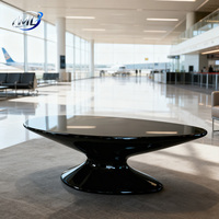 Table basse et ensemble de table à manger en fibre de verre, de luxe, moderne, européen, durable, de forme originale, personnalisable, pour salon