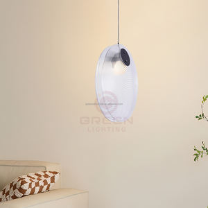 Lampadario LED Moderno di Lusso, Piccola Lampada a Sospensione in Vetro per Casa, Ufficio, Camera da Letto, Angolo di Illuminazione a 360°, 95 CRI - Product Image 2