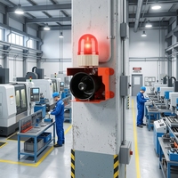 Alarme sonore et lumineuse industrielle, sirène 120dB, 5V/12V/24V/220V/380V, lumière d'avertissement LED, klaxon 20W, étanche à la pluie et à la poussière, Installation facile