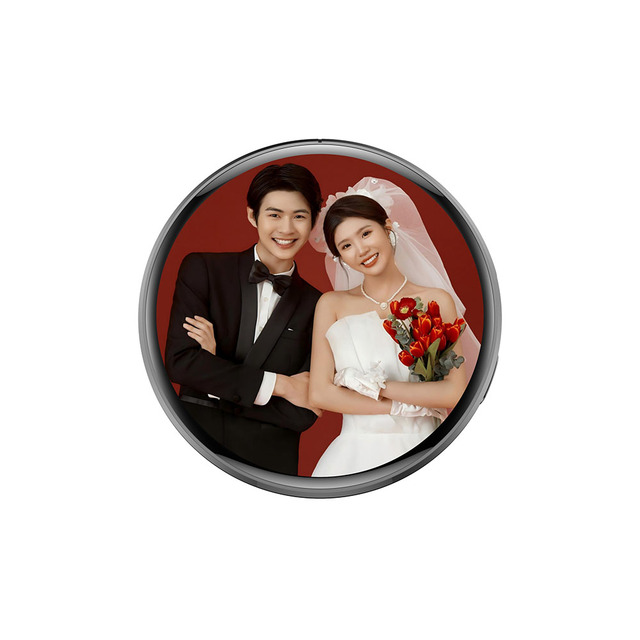 Custom Electronic Display Touchscreen Rotatable Rechargeable Battery Plastic Body 1.85 Inch Smart Digital Photo e-Badge Badge