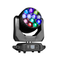 BE1240 12 pièces 40W RGBW 4-en-1 LED B-EYE Zoom Moving Head Light Effet Nid d'Abeille Contrôle DMX512 Alliage d'Aluminium pour Scène DJ