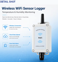 Sensor Suhu & Kelembapan WiFi Plastik Nirkabel dengan Baterai Li-ion Isi Ulang