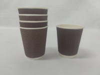 Gobelets à café en papier ondulé de haute qualité 8 oz Gobelets à café jetables Gobelets en papier à double paroi Gobelets à café à emporter pour boissons chaudes