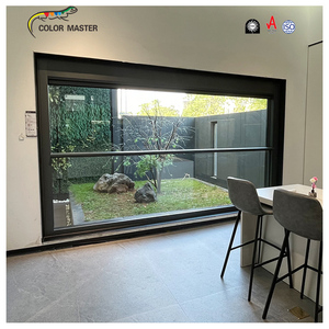 Ba tráng men mở cửa sổ cửa sổ kích thước lớn kiểu nhôm Pháp bị vỡ nhiệt cho nhà văn phòng Sàn Hợp kim nhôm - Product Image 2