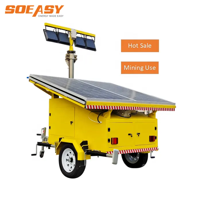 SOEASY 6000w Generator Energy Systems rimorchio portatile a energia solare per telecamera cctv