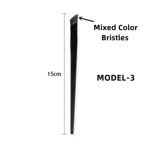 Brosse à sourcils carrée de haute qualité brosse à sourcils carrée inclinée brosse correcteur en toile lisse 4d brosse à timbre pour sourcils - Product Image 5