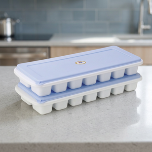 Dynasty ICE TRAY SNOW FLAKES LID (LOT DE 2) 14 CUBES Plastique Haute Qualité Modèle 1209WL Exportateur - Product Image 3