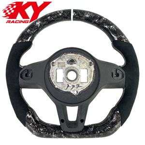 Volante deportivo personalizado de fibra de carbono forjada blanca y cuero para Mercedes Benz C E G CLE GLC GLE350 W204 W205 W213 W218 - Product Image 3