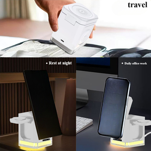 Estación de Carga Inalámbrica Plegable 4 en 1 con Luz Nocturna LED, Base de Carga Rápida de 15W para <span class=keywords><strong>iPhone</strong></span>, AirPods y <span class=keywords><strong>Apple</strong></span> <span class=keywords><strong>Watch</strong></span> - Product Image 6