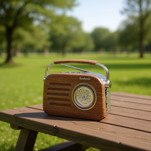 Kooltech CPRJazz Portable Radio 16x18x7cm <b>USB</b> Vintage Style With Handle For Outdoor Use - Product Image 3