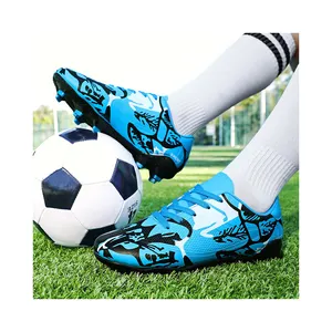 Kısa spike cleats barlar gençlik spor ayakkabıları erkek ve kadın sneakers Cleats çocuk yetişkin futbol ayakkabıları