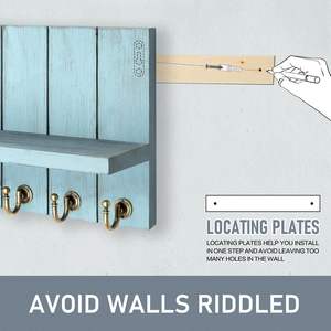 ที่แขวนกุญแจติดผนังแบบกำหนดเอง - ชั้นวางกุญแจทันสมัยสำหรับตกแต่งผนังห้องนั่งเล่นและที่จัดจองจดหมายพร้อมชั้นวางสำหรับของใช้จำเป็นในอพาร์ตเมนต์ - Product Image 6