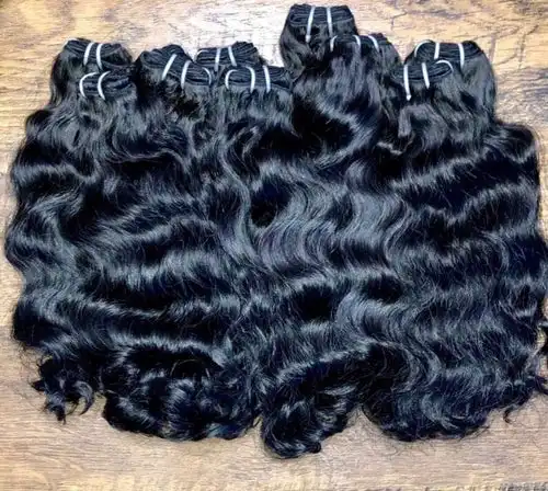 12a grade corpo onda indiano único desenhado cabelo cru, cor natural pacotes indianos para senhoras negras podem ser mordidos