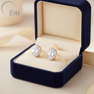 Pendientes de Plata de Ley 925 con Incrustaciones de Circonitas, Corte Princesa, Hipoalergénicos, Chapados en Oro, de UM JEWELRY, Novedad - Product Image 3