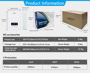 Calentadores de Agua Eléctricos Espirales de 240v y 8KW a Precio Más Bajo, ABS de Alta Resistencia - Product Image 4