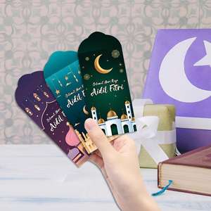 Punto caliente Tema <span class=keywords><strong>de</strong></span> vacaciones <span class=keywords><strong>de</strong></span> Oriente Medio Simple Luna <span class=keywords><strong>Castillo</strong></span> Papel Sobre rojo Decoración <span class=keywords><strong>de</strong></span> fiesta Sobres Eid - Product Image 5