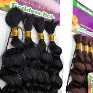 4x 20 pouces Tresses au crochet Afro Boho, Cheveux bouclés en vrac à ondulations profondes, Effet mouillé et ondulé, Extensions de cheveux synthétiques à tresser style bohème - Product Image 6