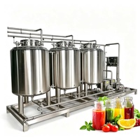 Usine de mélange de jus avec réservoir de mélange liquide à double enveloppe, ligne de production de boissons pour la fabrication de boissons