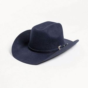 Sombrero de Vaquero de Invierno Personalizado de Alta Calidad, Sombrero Fedora de Fieltro de Lana Australiana 100% de Alta Calidad, Sombrero de Vaquero Azul al por Mayor para Hombre - Product Image 3