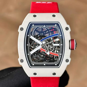 <span class=keywords><strong>Orologio</strong></span> Meccanico da Uomo di Alta Gamma, Elegante e Lussuoso, con Cassa in Ceramica Bianca, Movimento Scheletrato, <span class=keywords><strong>Quadrante</strong></span> Luminoso e Design a Botte - Product Image 1