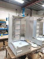 Machine à shawarma au gaz à 4 brûleurs pour comptoir, avec porte, durable et conservant la chaleur, Campbon.ZH-91A