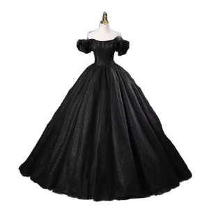 chinese dress ladies Off-The-Shoulder Long Plus-Size Prom Dress Metallic Rose / 16 main image 1