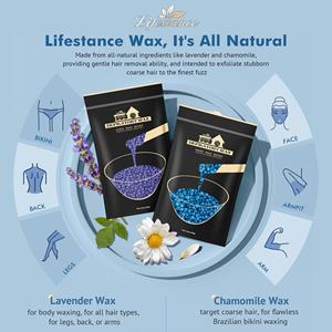 Kit Depilatorio Naturale Lifestance con Cera Dura al Cocco e Rosa per Depilazione <span class=keywords><strong>Brasiliana</strong></span>/Bikini/<span class=keywords><strong>Intima</strong></span> Indolore - Product Image 5