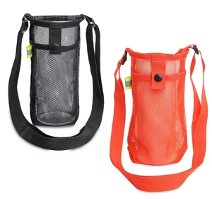 Bolsa de soporte para botella de agua de malla deportiva portátil para gimnasio con hombro - Product Image 1