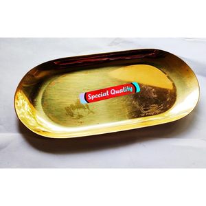 PARIJAT HANDICRAFT <b>Table</b> Brass Plate for <b>Decorative</b> Plated Dinner Plates Modern Design <b>Top</b> Selling Brass Charger Plate - Product Image 1
