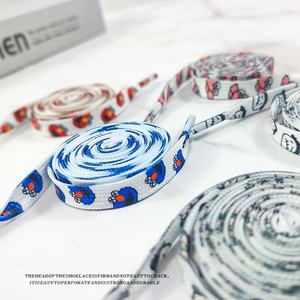 Lacets plats durables en polyester de 8 mm de large, lacets imprimés de dessins animés de la rue Sesame, lacets pour baskets, sports décontractés - Product Image 4