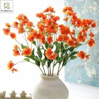 Bunga Pansy Ungu Kupu-kupu Sutra Buatan Berkualitas Tinggi 68CM untuk Dekorasi Pernikahan, Rumah, Hari Valentine, dan Hari Ibu