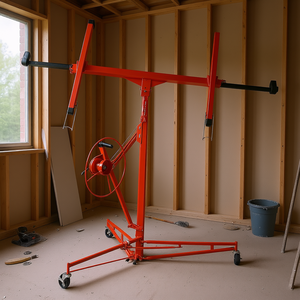 Sollevatore per Pannelli in Cartongesso Rosso, 11 Piedi, Struttura in Acciaio, Traslazione Verticale 1850 mm, Traslazione Orizzontale 1500 mm, Manipolatore per Cartongesso - Product Image 2