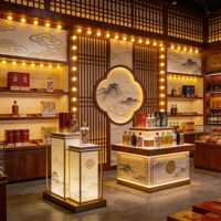 Présentoir de Luxe en Acier Inoxydable pour Parfums, Vitrine Cosmétique, Aménagement de Boutique avec Éclairage LED et Boîte à Lumière de Marquage