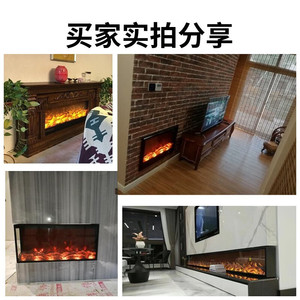 Chimenea eléctrica personalizada Limin, empotrada, moderna, metálica, con calefacción, decorativa, para casa, hotel, villa, restaurante - Product Image 4