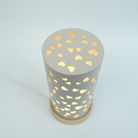 Cadeau romantique métal décoration de la maison en forme de coeur lumières Usb lampe de Table Usb métal lampe de Table pour chambre
