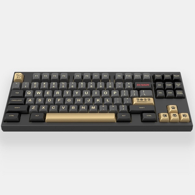 GATERON Year of Tiger 115 Keys Customized Height Premium Double Anodized Aluminum CNC Ergonomic Mechanical Keyboard Keycaps