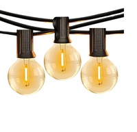 Guirlande lumineuse de Noël extérieure G40 LED 25 ampoules étanche IP44 7,5 m de longueur pour jardin, maison, fête