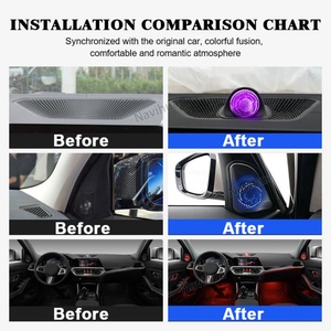 ไฟตกแต่งภายในรถยนต์ Navihua อุปกรณ์เสริมไฟ Ambient Light สำหรับรถยนต์ BMW ซีรีส์ 7 F ปี 2009-2014 - Product Image 6