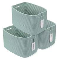 Joybest – Lot de 4 bacs de rangement modernes en forme de cube 13x13x13 pouces, étagères organisatrices en corde de coton tressée pour le rangement de jouets de la chambre d'enfant, marron